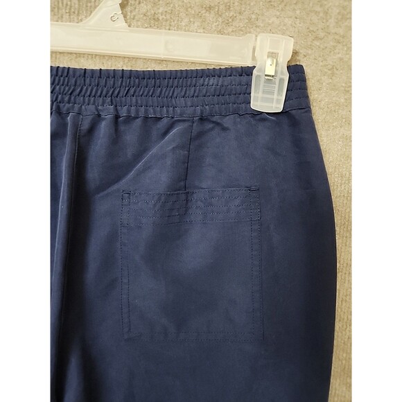 Chicos Utility Convertible Pants Womens 1 US 8 Blue Cargo Lightweight Elastic - Picture 8 of 10